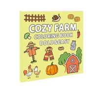 Livre de coloriage pour adultes - Livre de coloriage de ferme de qualité supérieure | 40 designs charmants avec des produits frais | Outil de relaxation pour la pleine conscience et la créativité |