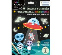 Livre de coloriage scratch-off glow-in-the-dark Cosmos Kidea