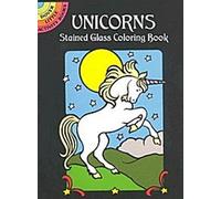 Livre de coloriage sur les licornes en verre teinté