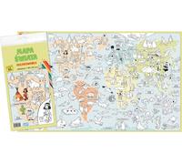 Livre de coloriage XL Carte du monde