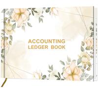 Livre de comptabilité - Livre de grand livre pour petites entreprises et usage personnel, carnet de suivi des dépenses pour le suivi de l'argent, des dépenses, des dépôts et du solde, 17,8 x 25,4 cm