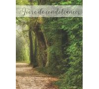 Livre de condoléances couverture rigide forêt nature, 100 pages blanches à remplir, livre d'or enterrement cérémonie, livre de souvenirs