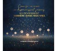 Livre de condoléances en français ; Lumière dans nos vies