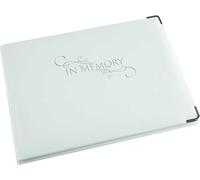 Livre de Condoléances Esposti “In Memory” - Inscription Invités Funérailles - Boîte de Présentation - Blanc (Taille 26.5 cm x 19.5 cm x 1.5 cm)