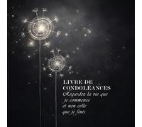 Livre de Condoléances Français - Livre d’Or de Deuil Recueil de Messages et Souvenirs | 120 Pages Blanches | Format Carré 21 x 21 cm | Couverture Souple