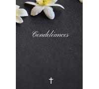 Livre de condoléances: Recueil de condoléances aux obsèques | Couverture rigide | Deux témoignages par page
