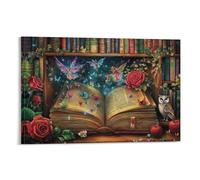 Livre de contes magiques Impression Sur Toile Abstraite Figure Art Affiches Toile Peinture Mur Photo Pour Salon DécoRation De La Maison 12x18inch(30x45cm)