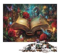 Livre de Contes Magiques Puzzles en Bois Adultes 500 Pièces Jeux Éducatifs Cadeaux d'anniversaire pour Family Games DécoRation Intérieure Relaxation Et Sagesse 500pcs (52x38cm)