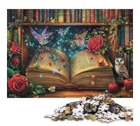 Livre de Contes Magiques Puzzles en Bois pour Adultes 1000 Pièces DécoRation Family Games Cadeaux d'anniversaire pour Jeux Éducatifs Relaxation Et Sagesse 1000pcs (75x50cm)