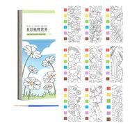 Livre de croquis à l ' aquarelle avec aquarelles intégrées et pinceau pour garçons et filles, gribouillage pour, dessin de voyage, fournitures artistiques éducatives pour