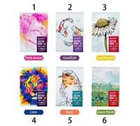 Livre De Croquis De La Bobine Mont Marte, Carnet De Peinture Vierge, Simple, Peint À La Main, Graffiti, A4, 6 Pièces