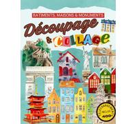 Livre de Découpage & Collage de bâtiments, maisons & monuments: + 400 illustrations aquarelle pour des collages créatifs illimités, téléchargement ... les imprimer dans la taille de votre choix.