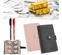 Livre de défi à 96 enveloppes, classeur 2024, classeur de défi à 96 enveloppes, livre de budget avec enveloppes pour espèces, moyen facile et amusant d'économiser 5 000 $ (2 pièces-A)