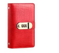 Livre de défi d'économie d'argent avec serrure, classeur d'épargne et livre d'enveloppes, classeur pour budgétisation, pour les utilisateurs britanniques et européens (rouge)