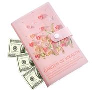 Livre de défi d'épargne - Classeur d'épargne - Peinture à l'huile 3D - Organiseur portable - Organiseur portable - Poches de rangement budgétaires et système de gestion financière pour enfants