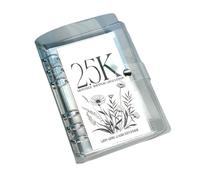 Livre de défi mensuel amusant et facile avec couverture transparente pour économiser 2,5/5/10 000 dollars