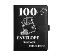 Livre de défi pour économiser de l'argent, livre de défis avec enveloppes, couverture de livre, classeur économique pour planifier et économiser 5050 dollars