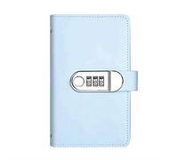 Livre de défis d'épargne de 100 enveloppes avec verrouillage par mot de passe, classeur d'économie d'argent de 12 mois, moyen facile et amusant d'économiser(Blue)