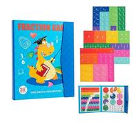 Livre de démonstration de fraction magnétique, ensemble de manipulations mathématiques avec carreaux de fraction et aimants, puzzle éducatif pour enfants, jeu de disques de fraction magnétique