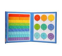Livre de démonstration du fractionnement magnétique | Puzzles de Fractions magnétiques, ressources de Livres sur Les Fractions | Aide à l'apprentissage des Jeux mathématiques pour Les Enfant de 6 à 1