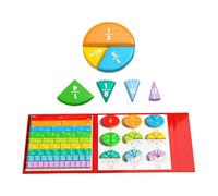 Livre de démonstration magnétique de fractions pour , manipulation mathématique pour salle de ctivité d'étude, enseignement, école, apprentissage pratique, jeu éducatif, outil