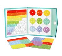 Livre de Démonstration Magnétique des Fractions - Puzzles Magnétiques d'apprentissage des Fractions Mathématiques - Blocs Manipulables pour Salle de Classe Élémentaire et Enseignement à