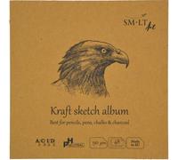 Livre De Dessin Carré 180° Papier Kraft 48 Feuilles 90 Gsm