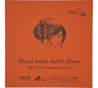 Livre De Dessin Carré 180° Papier Mixed Media 32 Feuilles 200gsm