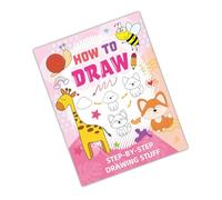 Livre de dessin créatif de relaxation avec motifs alimentaires sur le thème des animaux inspirent l'expression artistique étape par étape Dessin facile à dessiner Joli motif animal Coloriage