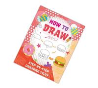 Livre de dessin créatif de relaxation avec motifs alimentaires sur le thème des animaux inspirent l'expression artistique étape par étape Dessin facile à dessiner Joli motif animal Coloriage