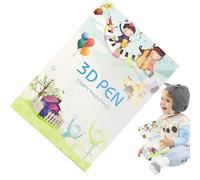 Livre de dessin de stylo d'impression 3D, livre de dessin pour stylo 3D, pochoirs d'impression épais, modèle de 40 motifs colorés réutilisables avec 2 plaques transparentes, pochoirs pour