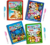 Livre de Dessin Magique de l'eau - Magic Water Book Réutilisable - 4 Pcs - Education Dessin Jouet