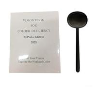 Livre de différence de couleur 38 plaques pour dépistage du daltonisme, comprend des lentilles optométriques, un kit Ishihara pour couleur rouge-vert