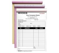 Livre de factures personnalisé pour petites entreprises, livre de reçus avec copies au carbone, formulaire de commande autocopiant personnalisé en 2 parties/3 parties, ajoutez le nom de l'entreprise