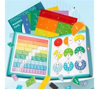 Livre De Fraction Magnétique Montessoris, Jeux Pour Apprendre Les Fractions, Carreaux De Fractions Magnétiques, Ensemble De Manipulations Mathématiques, Fractions Magnétiques Puzzle Éducatif