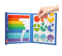 Livre de Fractions magnétiques - 8,66 x 7,09 x 0,71 Pouces - Puzzle de Fractions magnétiques - Jeu de mathématiques, Aide pédagogique pour Les de 6 à 12 Ans, à la Maison