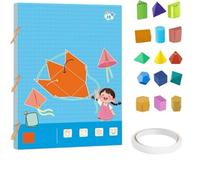 Livre De Géométrie 3D À Tirer, Kit d'apprentissage interactif de la géométrie à tirer, livre d'apprentissage de la géométrie 3D à tirer, avec modèles pop-up, comprend 9/12/15 modèles(Blue)