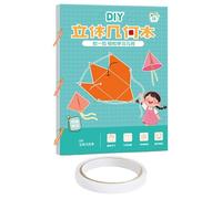 Livre de géométrie 3D pour - Fil de traction 3D Formes géométriques Jouet Livre de mathématiques, Jeu de tressage avec ficelle pour adolescents, filles, débutants, école maternelle, voyage