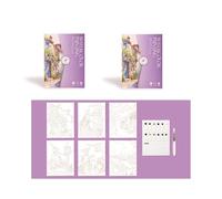 Livre de gribouillage pour enfants - Livre de coloriage pour soulager le stress avec 12 peintures à l'aquarelle et stylo pinceau à eau pour enfants et adultes