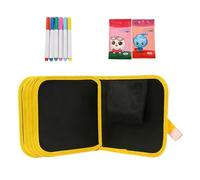 Livre de gribouillage réutilisable et marqueurs, bloc de peinture effaçable - Livre de dessin avec 12 stylos, pour activité, voyage, école, salle de classe, jeu d'apprentissage