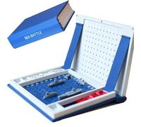 Livre De Jeu du Pendu, Ensemble Magnétique Imprimé en 3D, Jeu De Société De Conception De Livres Portables for Adultes, Quatre Jeux De Société Différents for Les Réunions De Famille(Sea Battle)