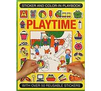 Livre de jeux à colorier et à coller : Playtime : Avec plus de 50 autocollants réutilisables