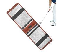 Livre de jeux de score de golf, porte-cuir pliable PU pour enregistrer les statistiques et les métrages, le tournoi d'entraînement en plein air en intérieur jouent des tournois ou des événements de cl