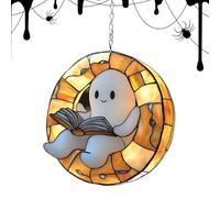 Livre de lecture arc-en- - Attrape-lumière de fenêtre, décoration esthétique | Halloween, appartement, porche, salle de classe, terrasse, balcon, chambre à coucher, décoration de Noël, décoration