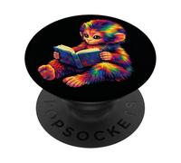 Livre de Lecture coloré bébé Singe - Amateur de Livres PopSockets PopGrip Adhésif