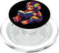 Livre de Lecture coloré bébé Singe - Amateur de Livres PopSockets PopGrip pour MagSafe