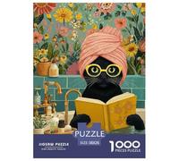 Livre de Lecture de Chat 1000 Pièces Puzzle Adultes Puzzles Divertissement Créatif Enfants Cadeaux Jouets De Jeu Stimulants 38x26cm/1000pcs