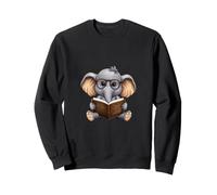Livre de Lecture éléphant drôle Bookworm Book Nerd Reader Kids Sweatshirt