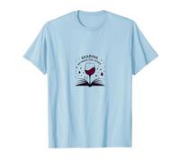 Livre de Lecture Entre Les vins et Art des Amateurs de vin T-Shirt, Homme, Bleu Céleste, XL