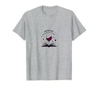Livre de Lecture Entre Les vins et Art des Amateurs de vin T-Shirt, Homme, Gris Chiné, S